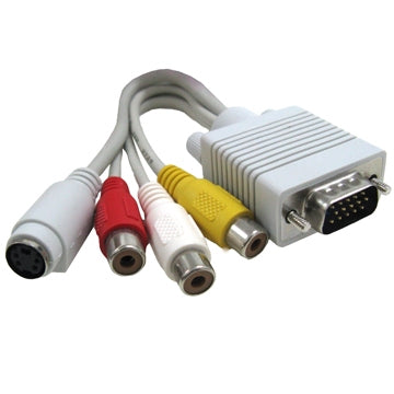 VGA to S-Video AV RCA TV Converter Cable Adapter with 2 Audio cable;normal quality