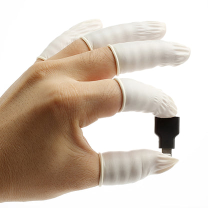 20PCS Disposable Latex Antistatic Finger Cots Fingercots Anti Static