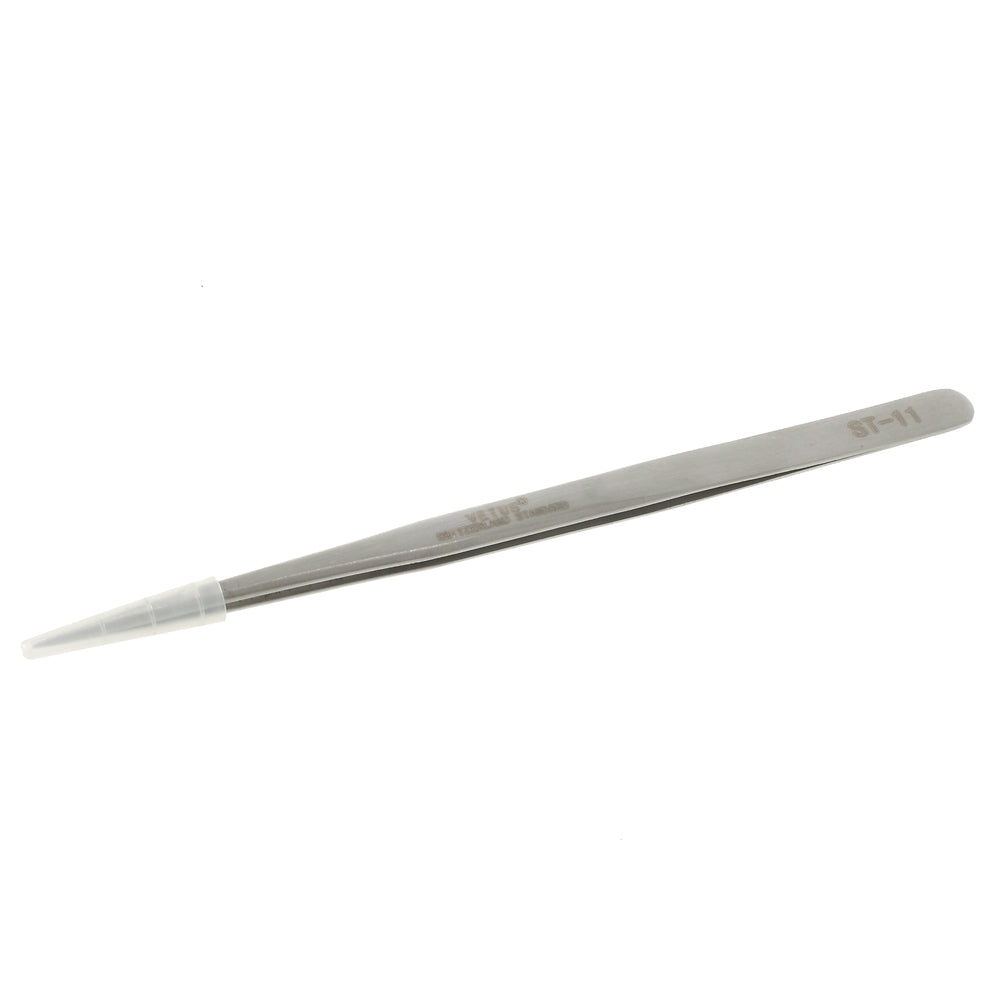 VETUS ST-11 High Precision Stainless Steel Fine Tip Straight Tweezer Repair Tool, Length: 140mm