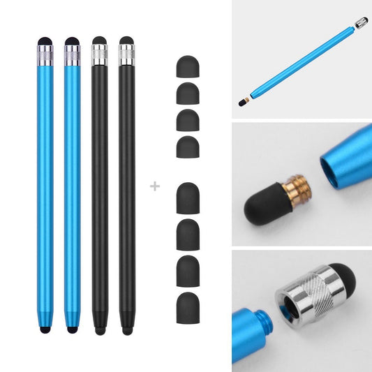 [4pcs] Universal 2-in-1 Sensitive Touchscreen Stylus Pens for Tablet and Smartphones with Capacitive Screen