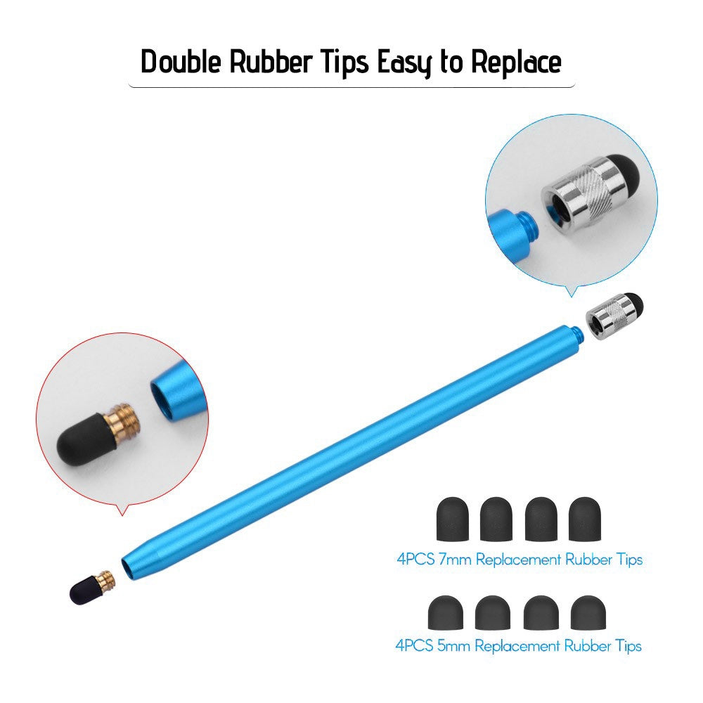 [4pcs] Universal 2-in-1 Sensitive Touchscreen Stylus Pens for Tablet and Smartphones with Capacitive Screen