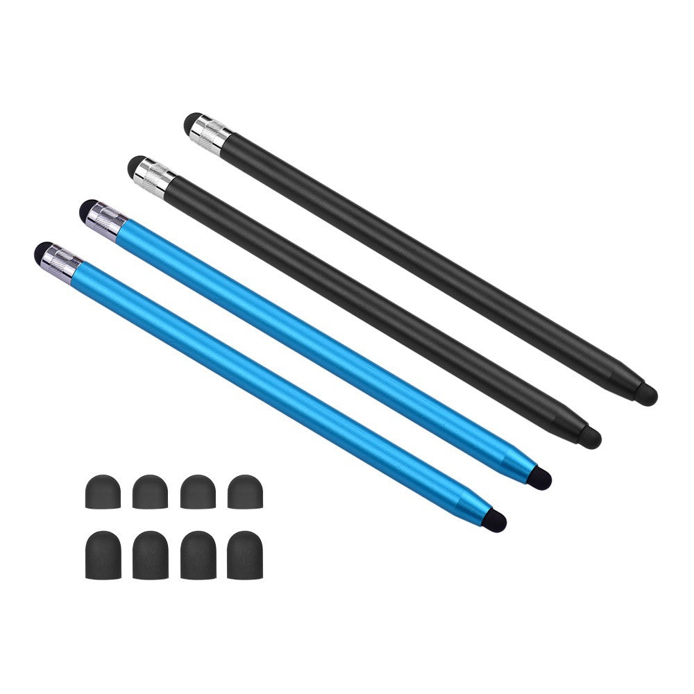 [4pcs] Universal 2-in-1 Sensitive Touchscreen Stylus Pens for Tablet and Smartphones with Capacitive Screen
