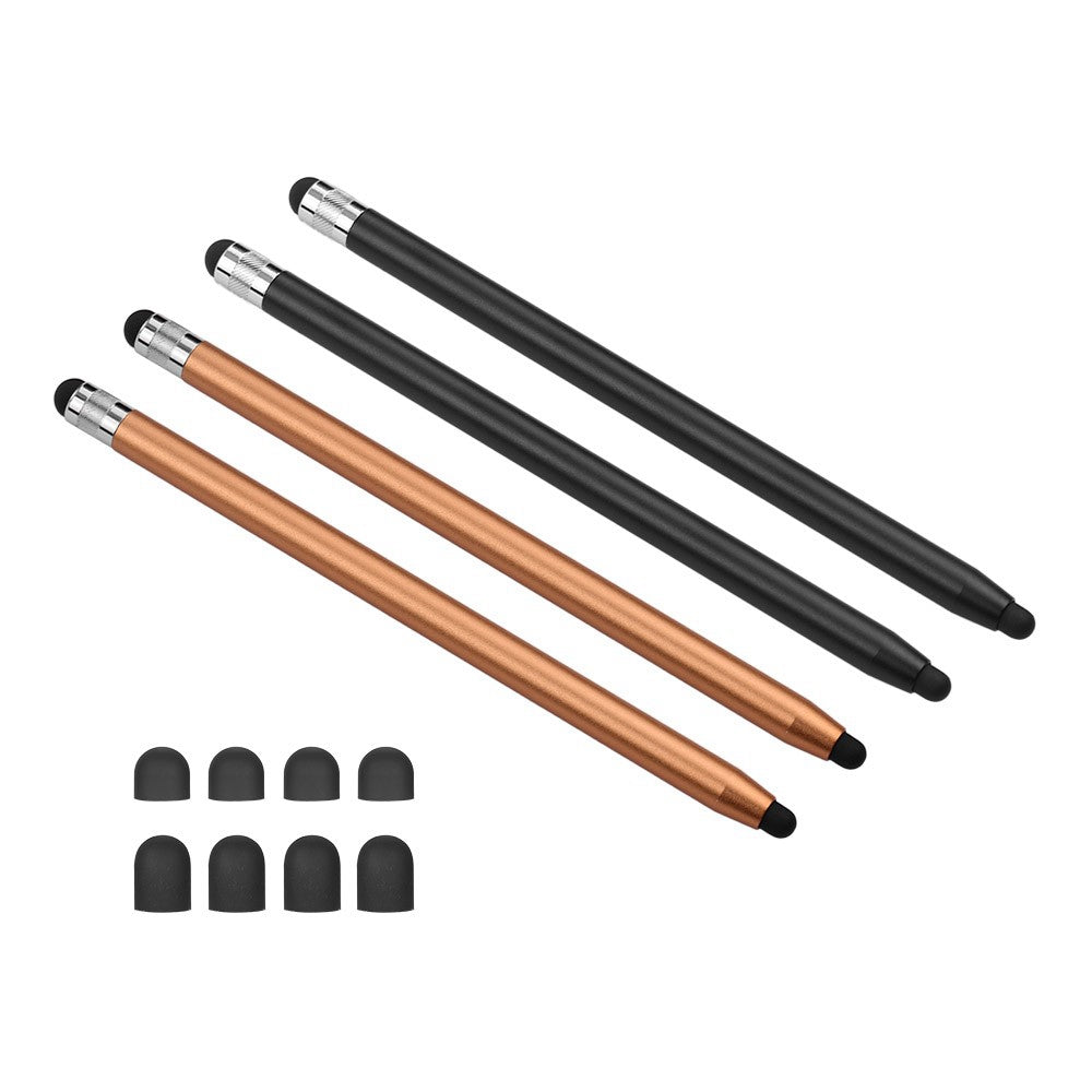[4pcs] Universal 2-in-1 Sensitive Touchscreen Stylus Pens for Tablet and Smartphones with Capacitive Screen