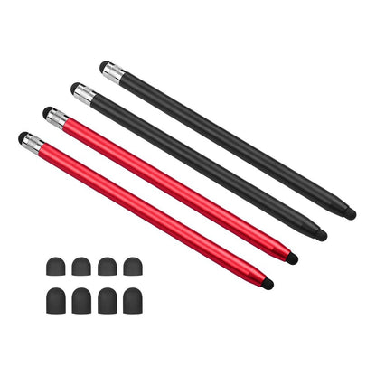 [4pcs] Universal 2-in-1 Sensitive Touchscreen Stylus Pens for Tablet and Smartphones with Capacitive Screen