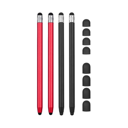 [4pcs] Universal 2-in-1 Sensitive Touchscreen Stylus Pens for Tablet and Smartphones with Capacitive Screen