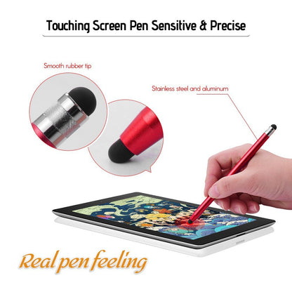 [4pcs] Universal 2-in-1 Sensitive Touchscreen Stylus Pens for Tablet and Smartphones with Capacitive Screen
