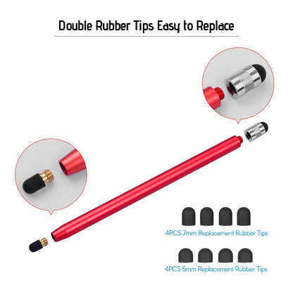 [4pcs] Universal 2-in-1 Sensitive Touchscreen Stylus Pens for Tablet and Smartphones with Capacitive Screen