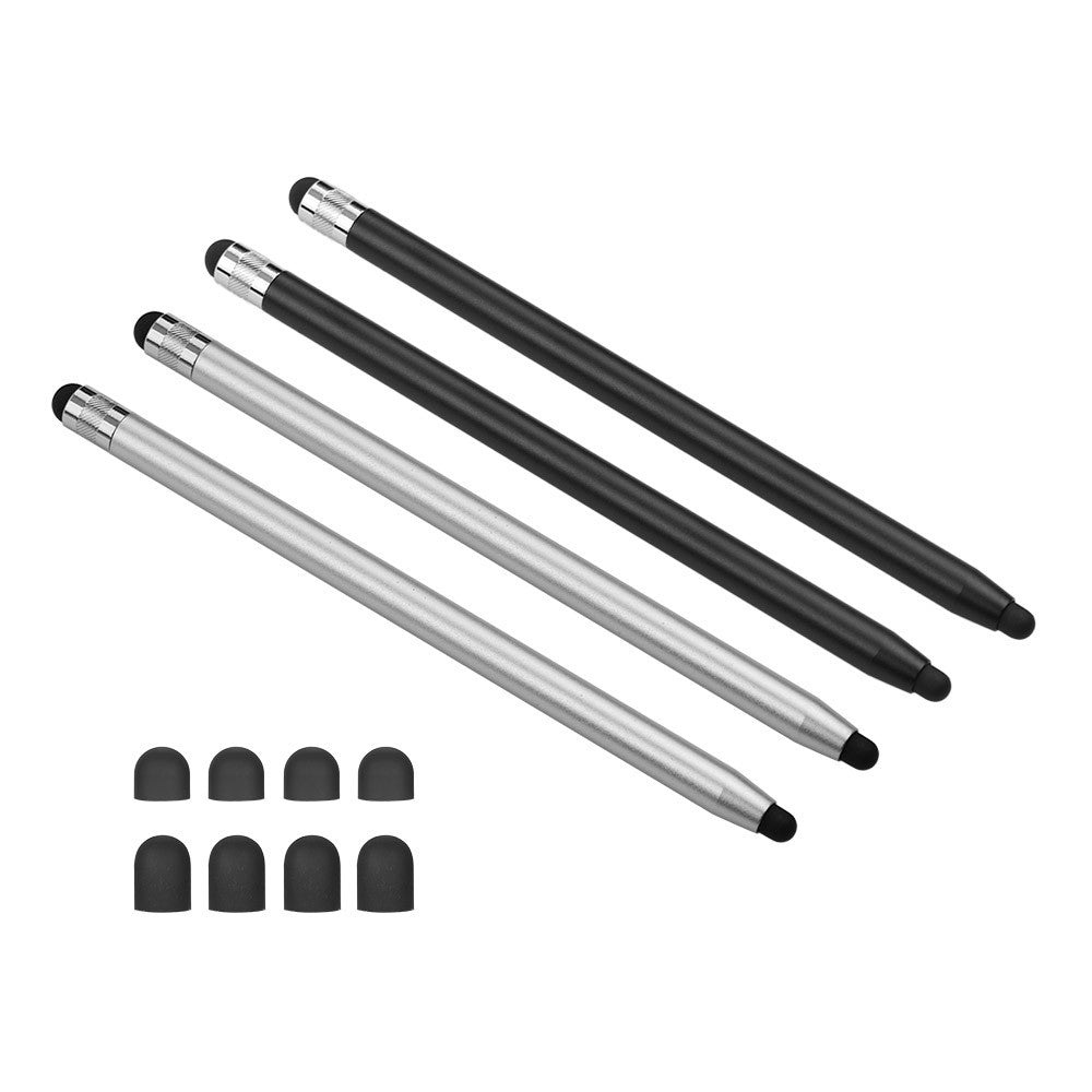 [4pcs] Universal 2-in-1 Sensitive Touchscreen Stylus Pens for Tablet and Smartphones with Capacitive Screen