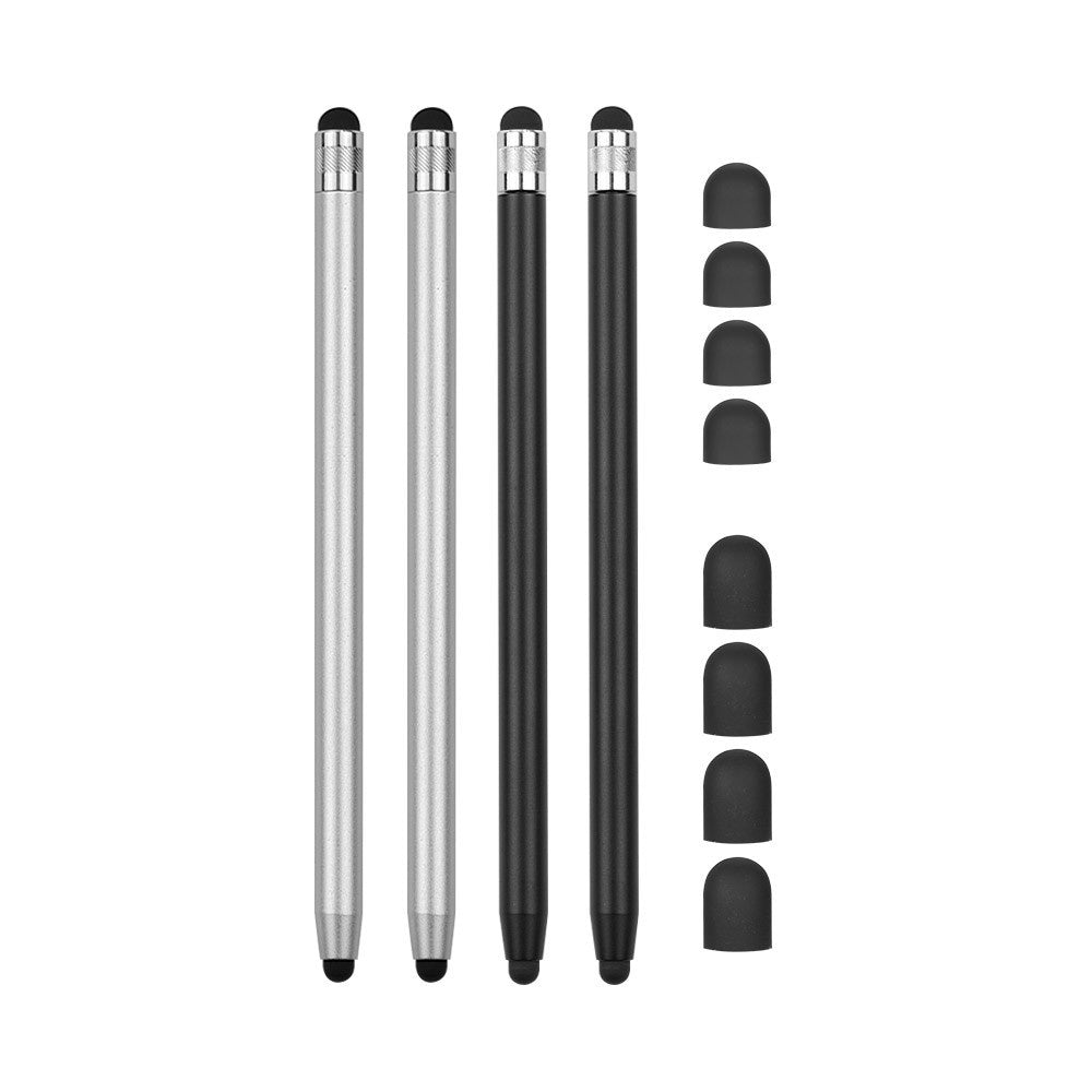 [4pcs] Universal 2-in-1 Sensitive Touchscreen Stylus Pens for Tablet and Smartphones with Capacitive Screen