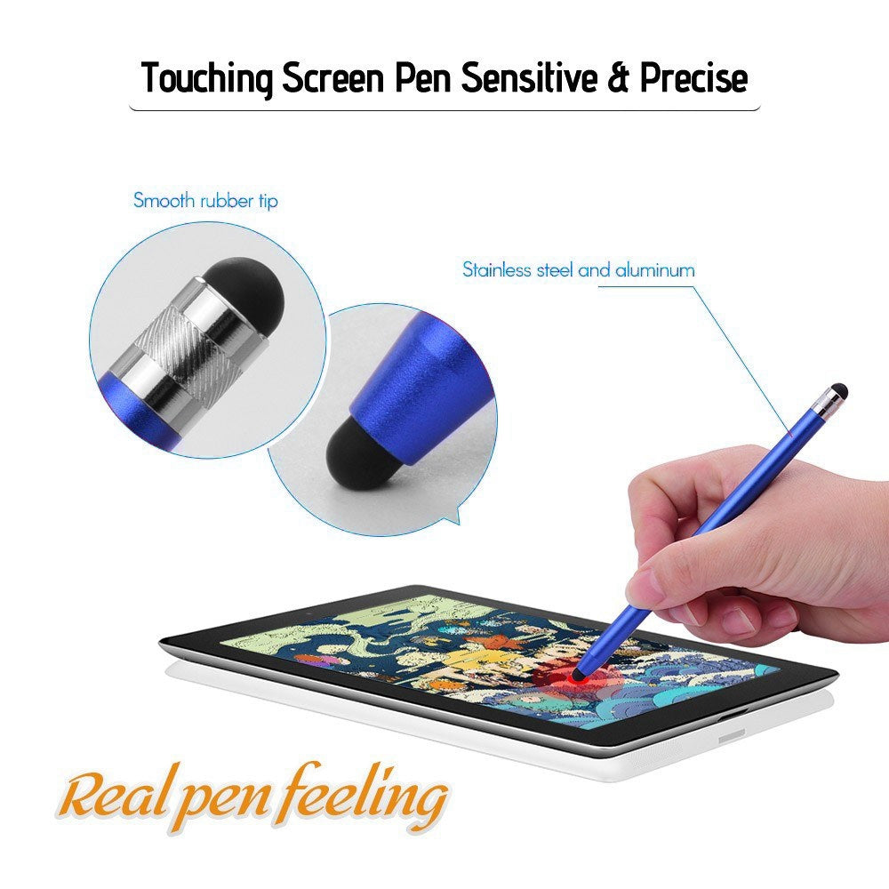 [4pcs] Universal 2-in-1 Sensitive Touchscreen Stylus Pens for Tablet and Smartphones with Capacitive Screen