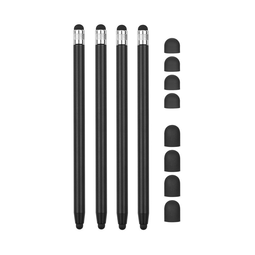 [4pcs] Universal 2-in-1 Sensitive Touchscreen Stylus Pens for Tablet and Smartphones with Capacitive Screen