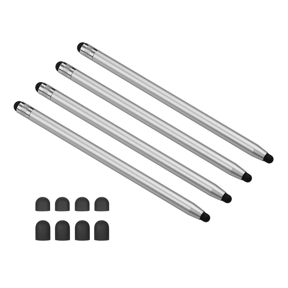 [4pcs] Universal 2-in-1 Sensitive Touchscreen Stylus Pens for Tablet and Smartphones with Capacitive Screen