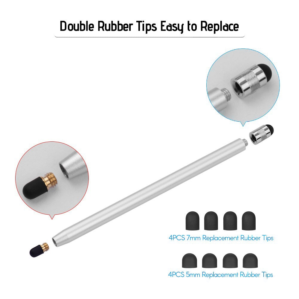 [4pcs] Universal 2-in-1 Sensitive Touchscreen Stylus Pens for Tablet and Smartphones with Capacitive Screen