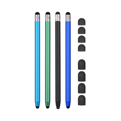 [4pcs] Universal 2-in-1 Sensitive Touchscreen Stylus Pens for Tablet and Smartphones with Capacitive Screen
