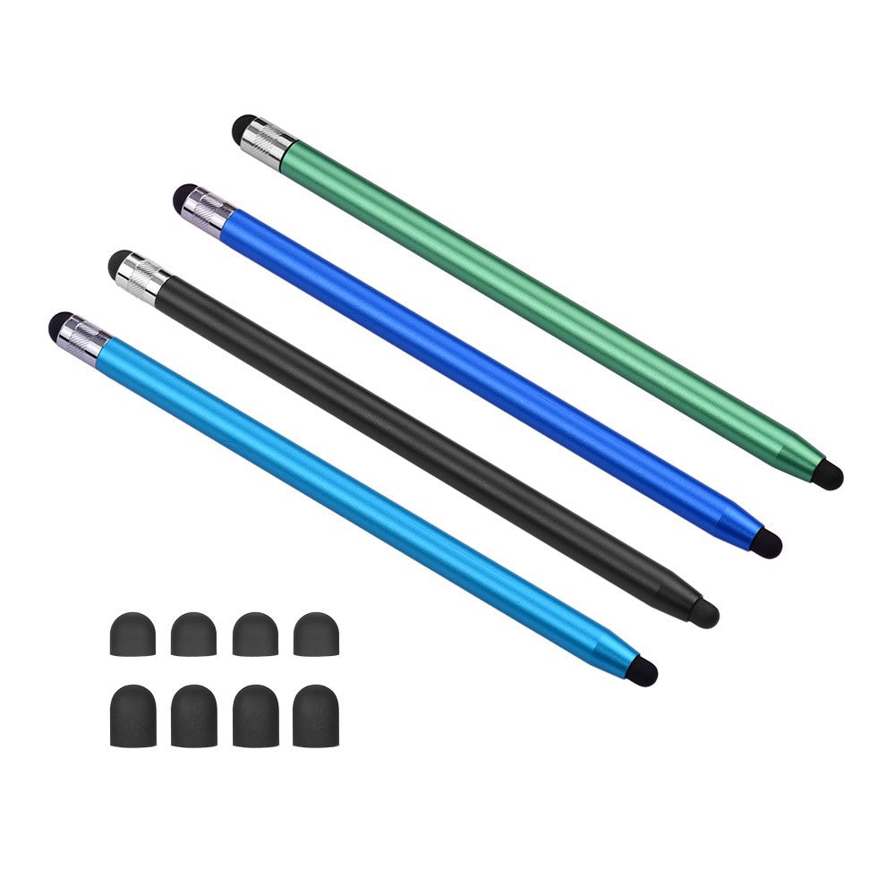 [4pcs] Universal 2-in-1 Sensitive Touchscreen Stylus Pens for Tablet and Smartphones with Capacitive Screen