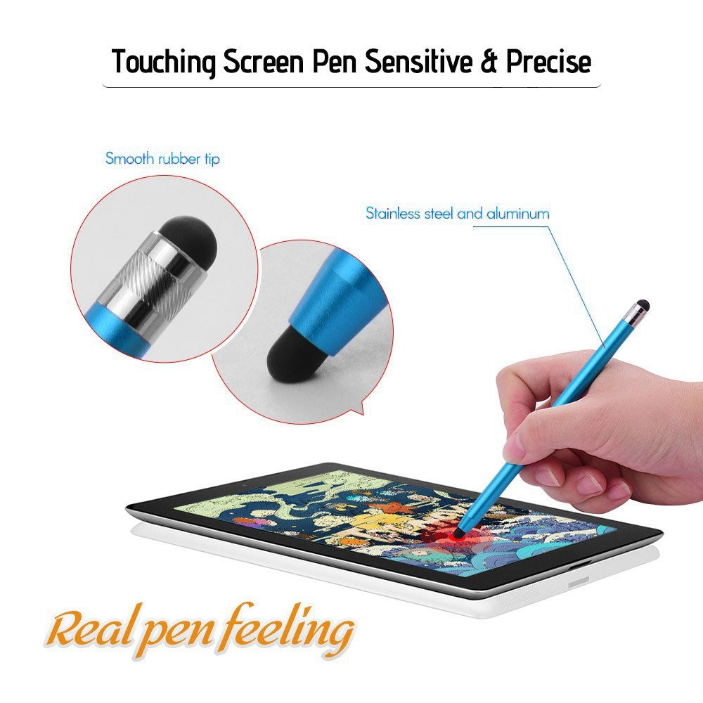 [4pcs] Universal 2-in-1 Sensitive Touchscreen Stylus Pens for Tablet and Smartphones with Capacitive Screen