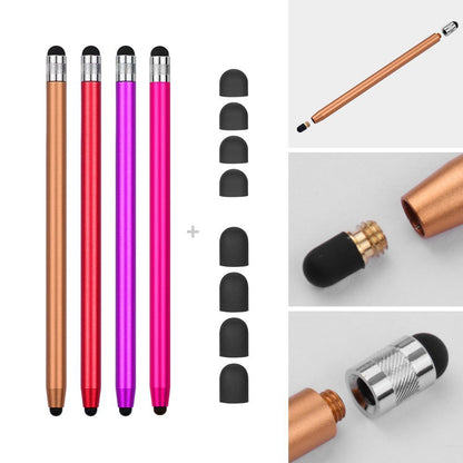 [4pcs] Universal 2-in-1 Sensitive Touchscreen Stylus Pens for Tablet and Smartphones with Capacitive Screen