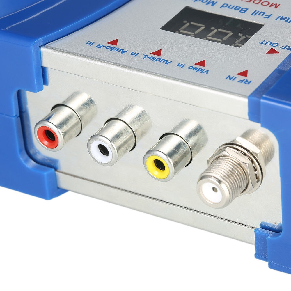 Digital RF Modulator TV Link Modulator AC120V RCA Compact RF Modulator Converter IR Extender VHF UHF Signal Amplifier
