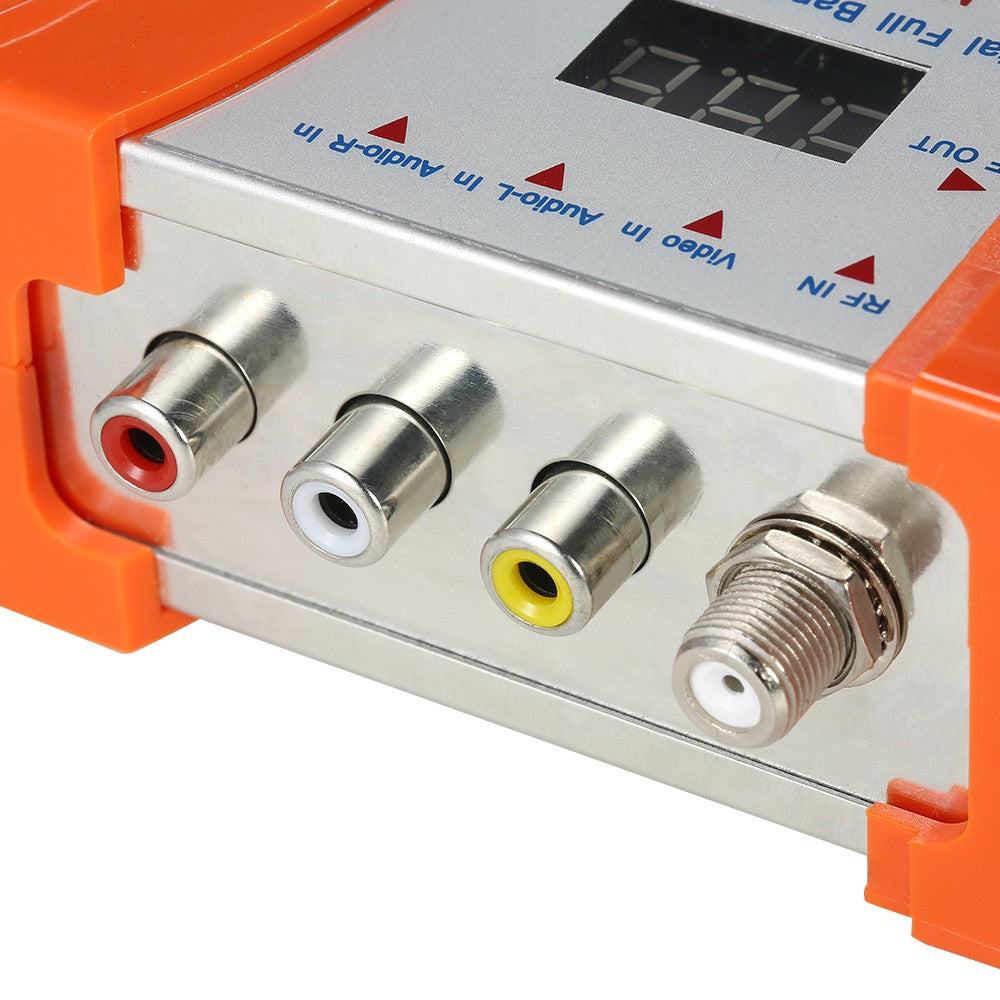 Digital RF Modulator TV Link Modulator AC120V RCA Compact RF Modulator Converter IR Extender VHF UHF Signal Amplifier