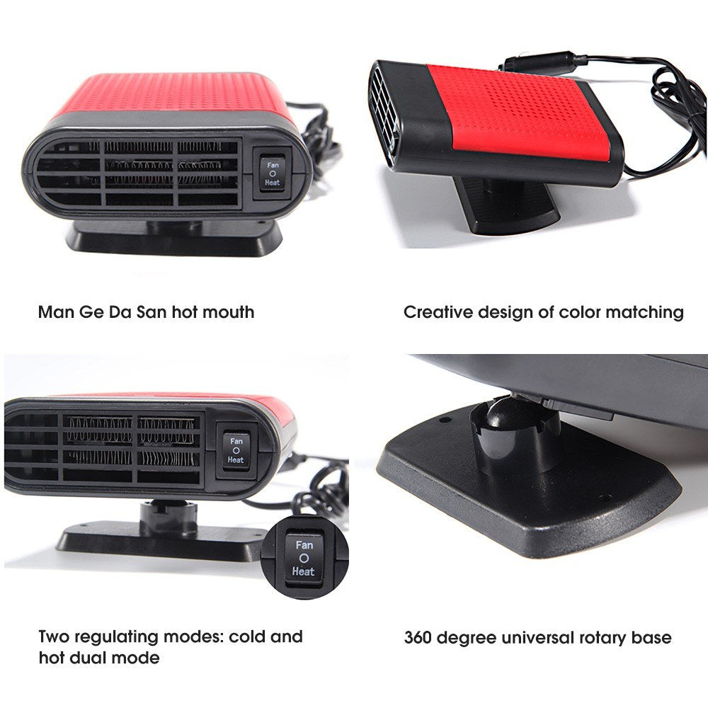 12V 150W 2-in-1 Auto Car Heater Cooling Fan Defroster Defrost Windscreen Window Demister