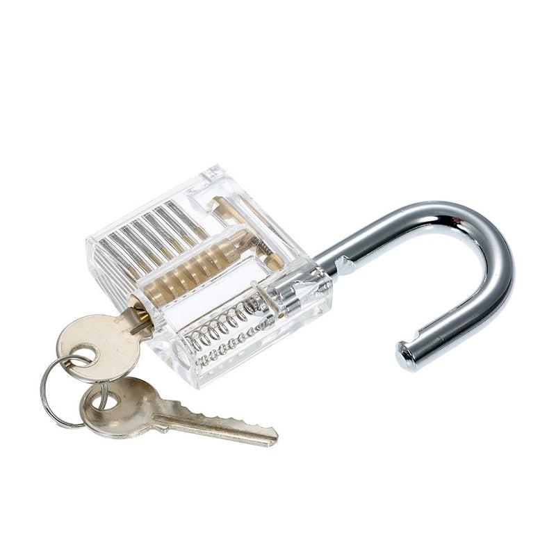 15Pcs Household Lock Pick Set Tools with Transparent Key Lockpicking Home Improvement Simple Accessory