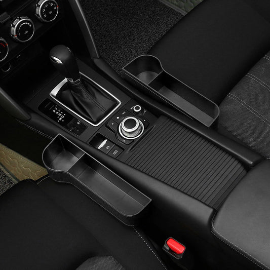 2Pcs/Set Car Seat Organizer Carriage Bag PU Case Multifunctional Storage Box Left/Right Gap Storage Box