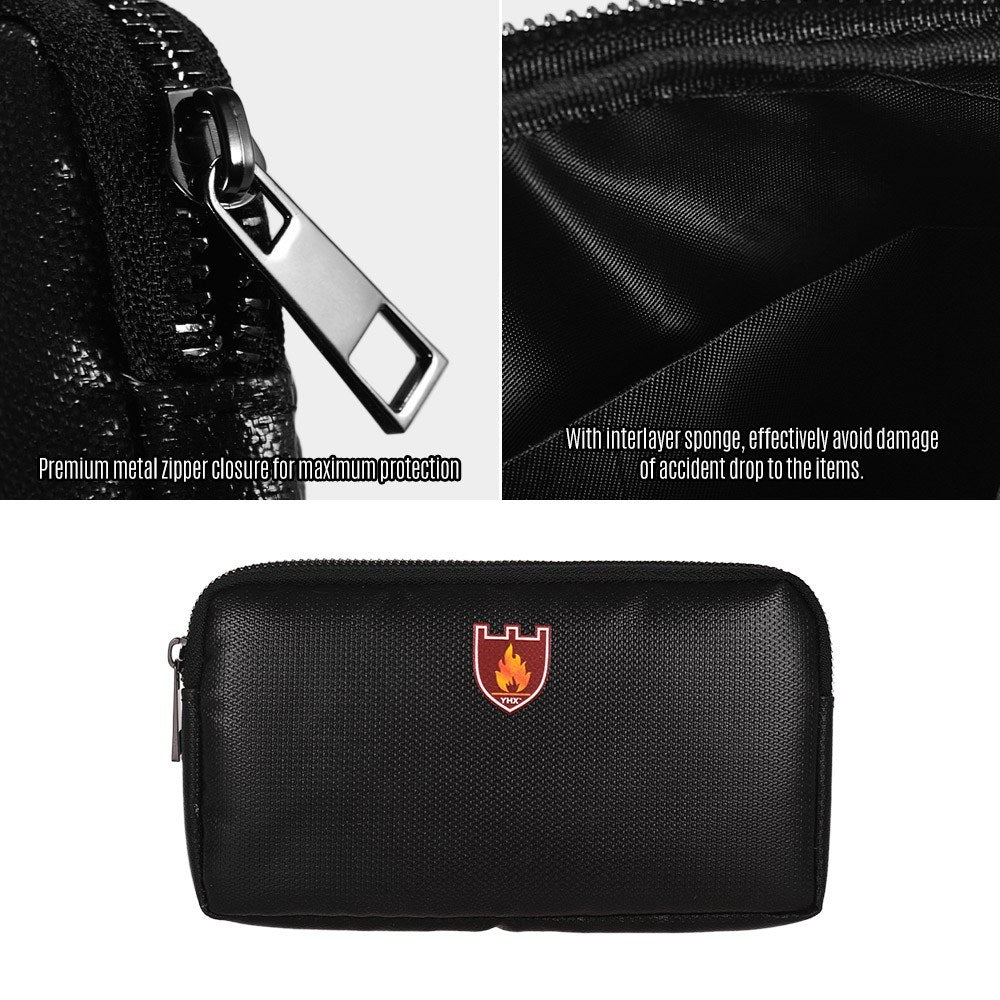 Portable Safe Organizer Fireproof Bag Water Resistant Carrying Box for Phones Power Bank