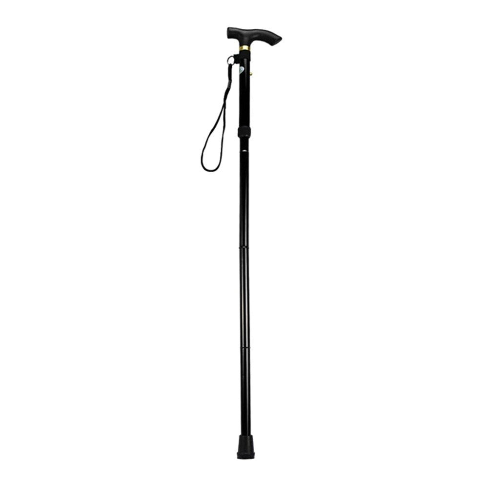 Portable Hand Walking Stick Aluminium Alloy Folding Cane Trekking Hiking Sticks Non-slip 4 Section Adjustable Canes