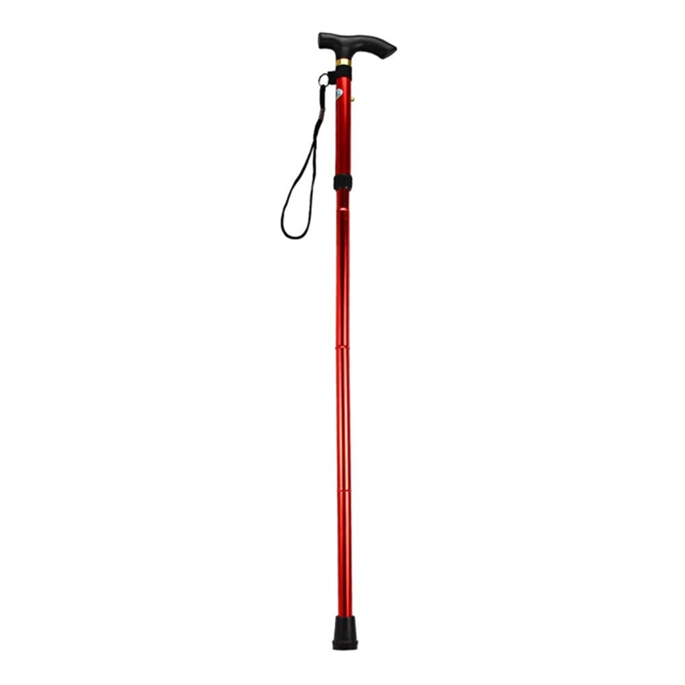Portable Hand Walking Stick Aluminium Alloy Folding Cane Trekking Hiking Sticks Non-slip 4 Section Adjustable Canes