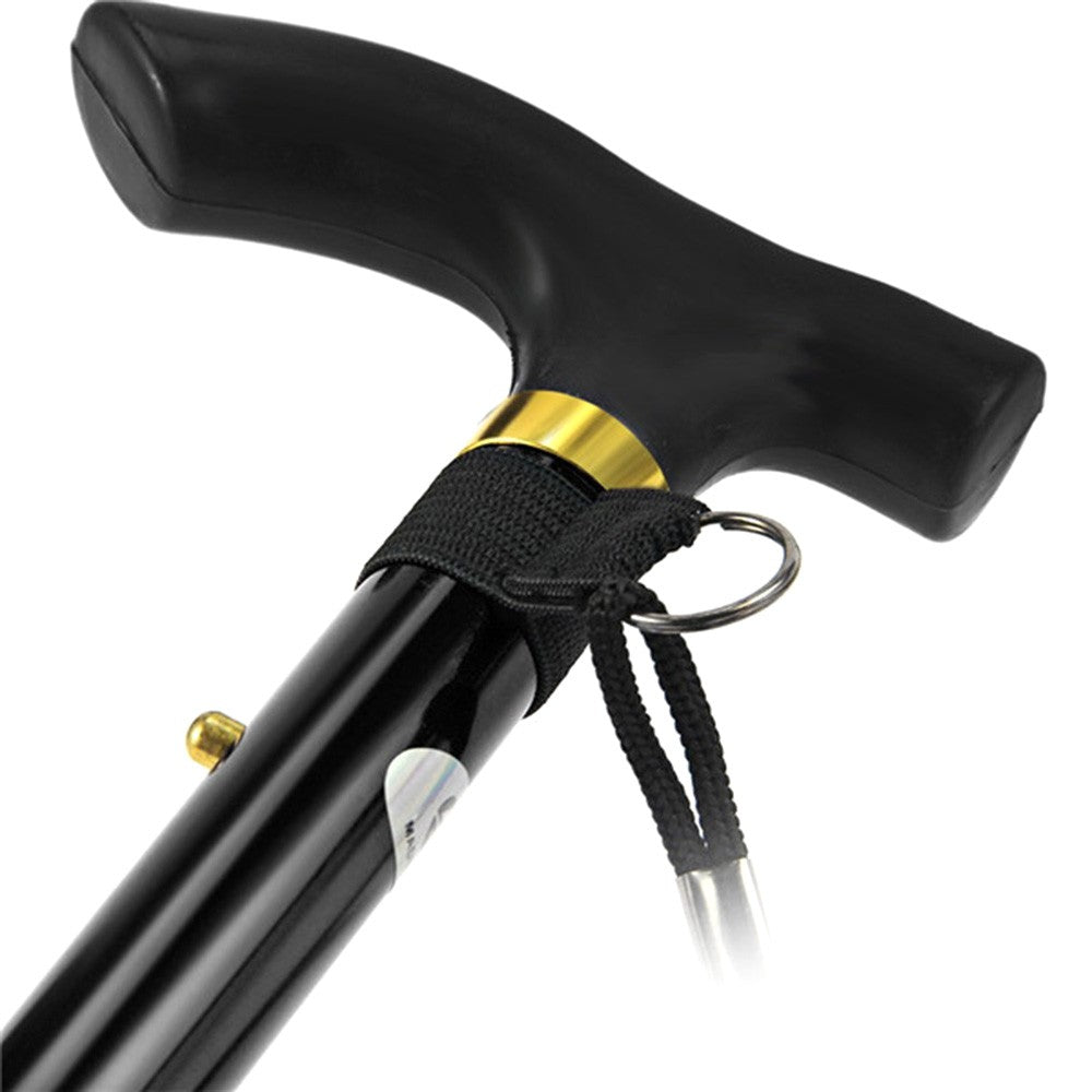 Portable Hand Walking Stick Aluminium Alloy Folding Cane Trekking Hiking Sticks Non-slip 4 Section Adjustable Canes