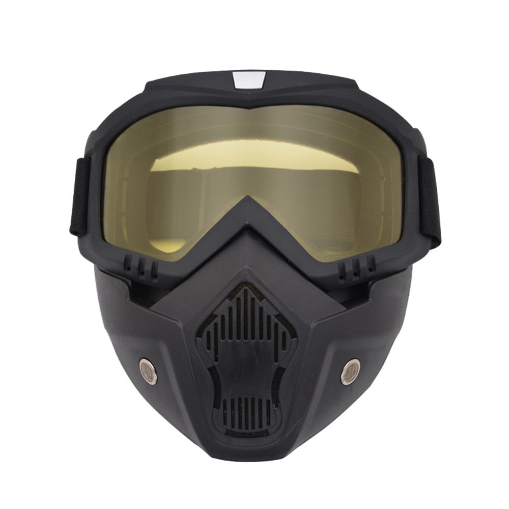Motorcycle Goggles Mask Detachable Road Riding Windproof Helmet Glasses for Outdoor Activities