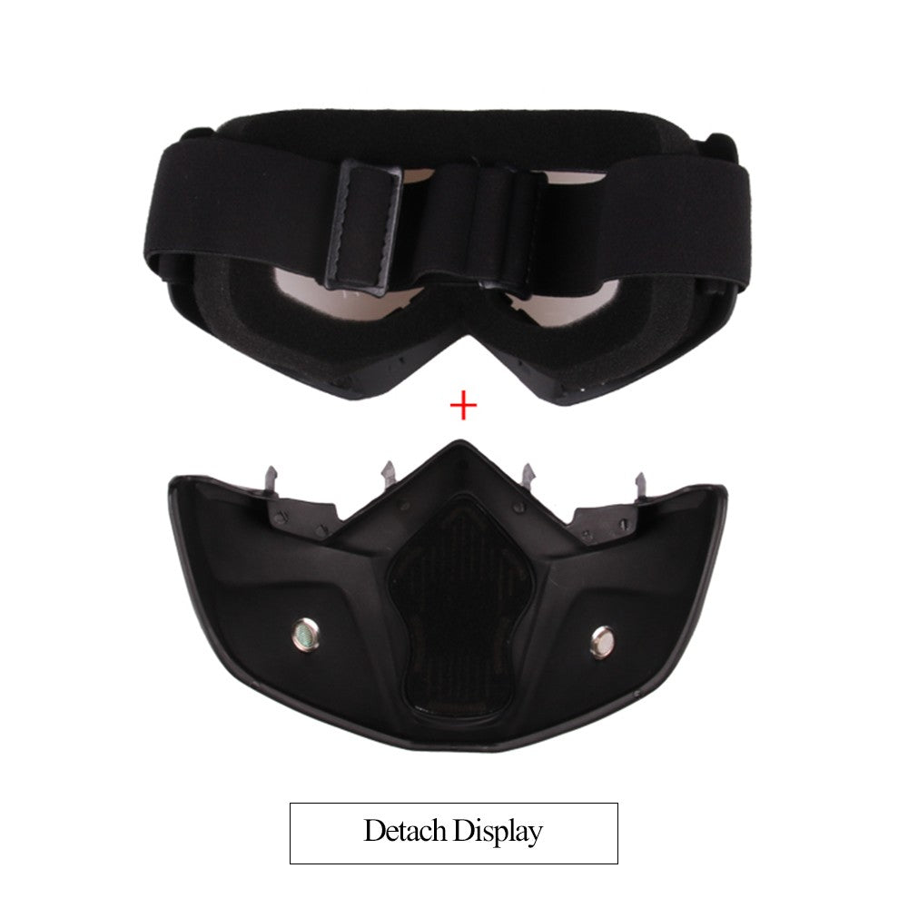 Motorcycle Goggles Mask Detachable Road Riding Windproof Helmet Glasses for Outdoor Activities