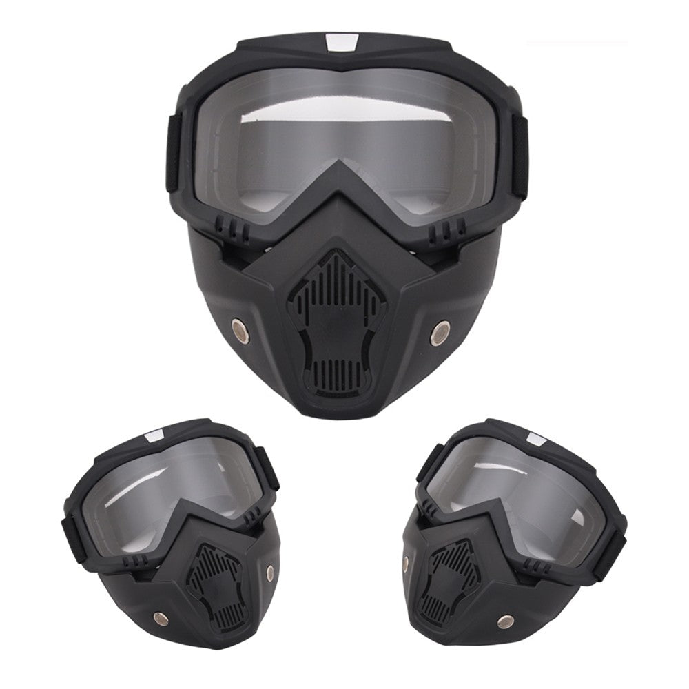 Motorcycle Goggles Mask Detachable Road Riding Windproof Helmet Glasses for Outdoor Activities