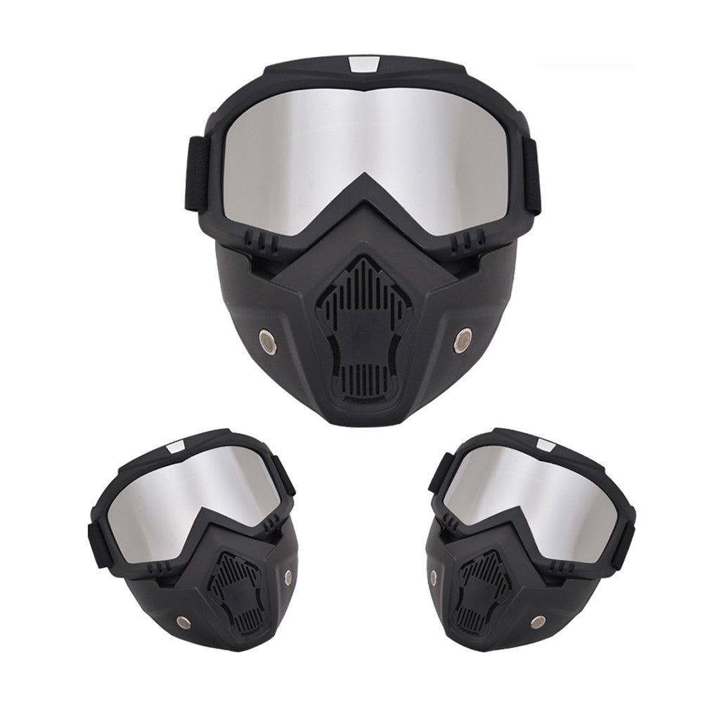 Motorcycle Goggles Mask Detachable Road Riding Windproof Helmet Glasses for Outdoor Activities