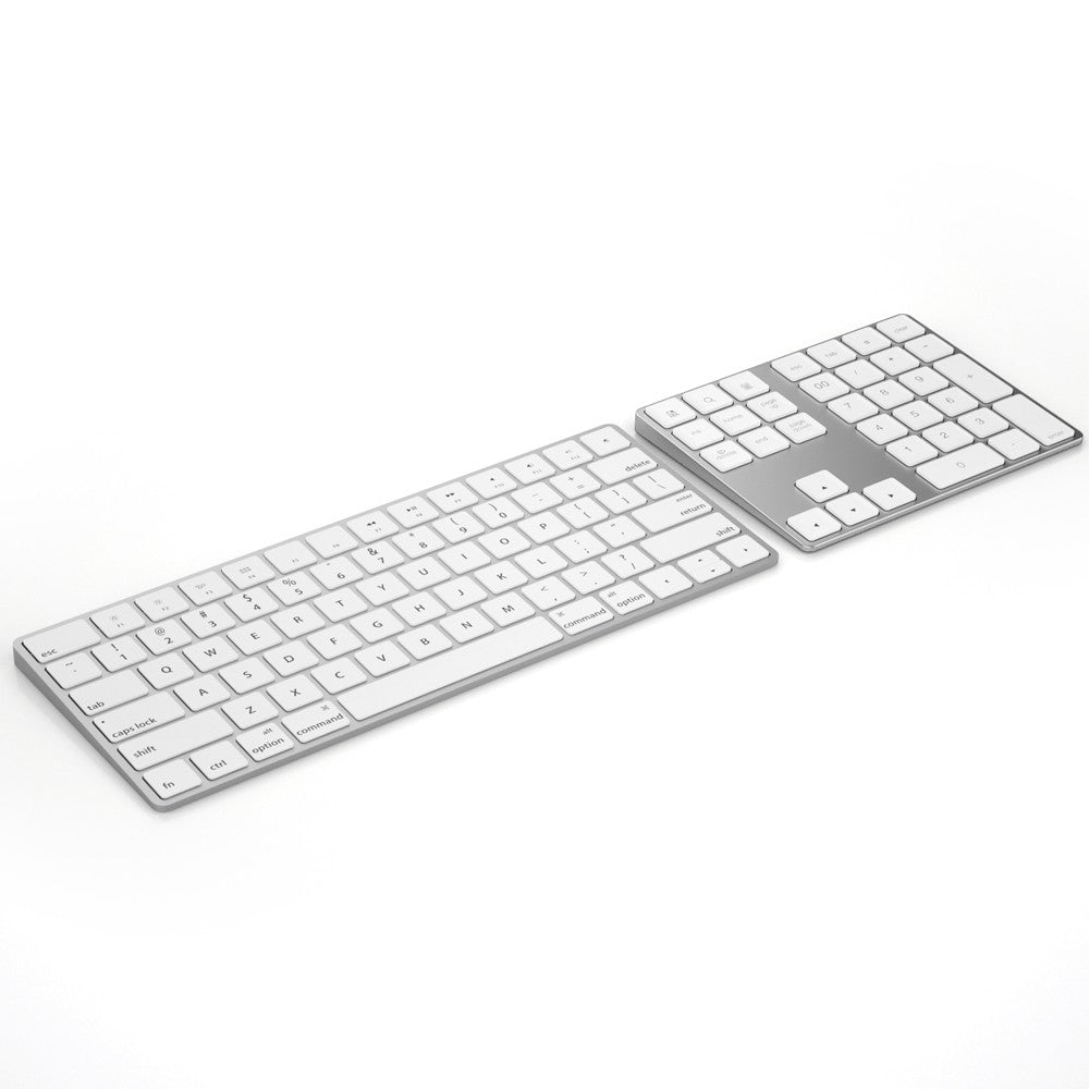 Aluminium 34-Key Wireless Numeric Bluetooth Keyboard Keypad for Windows/iOS/Android