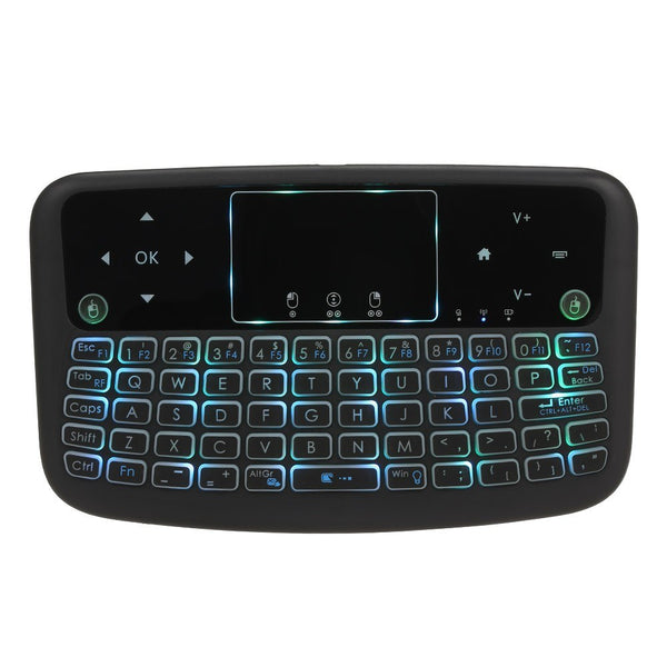 A36 Wireless Keyboard 2.4GHz 7 Color Backlit Air Mouse Touchpad Keyboard for Android TV Box Smart TV PC