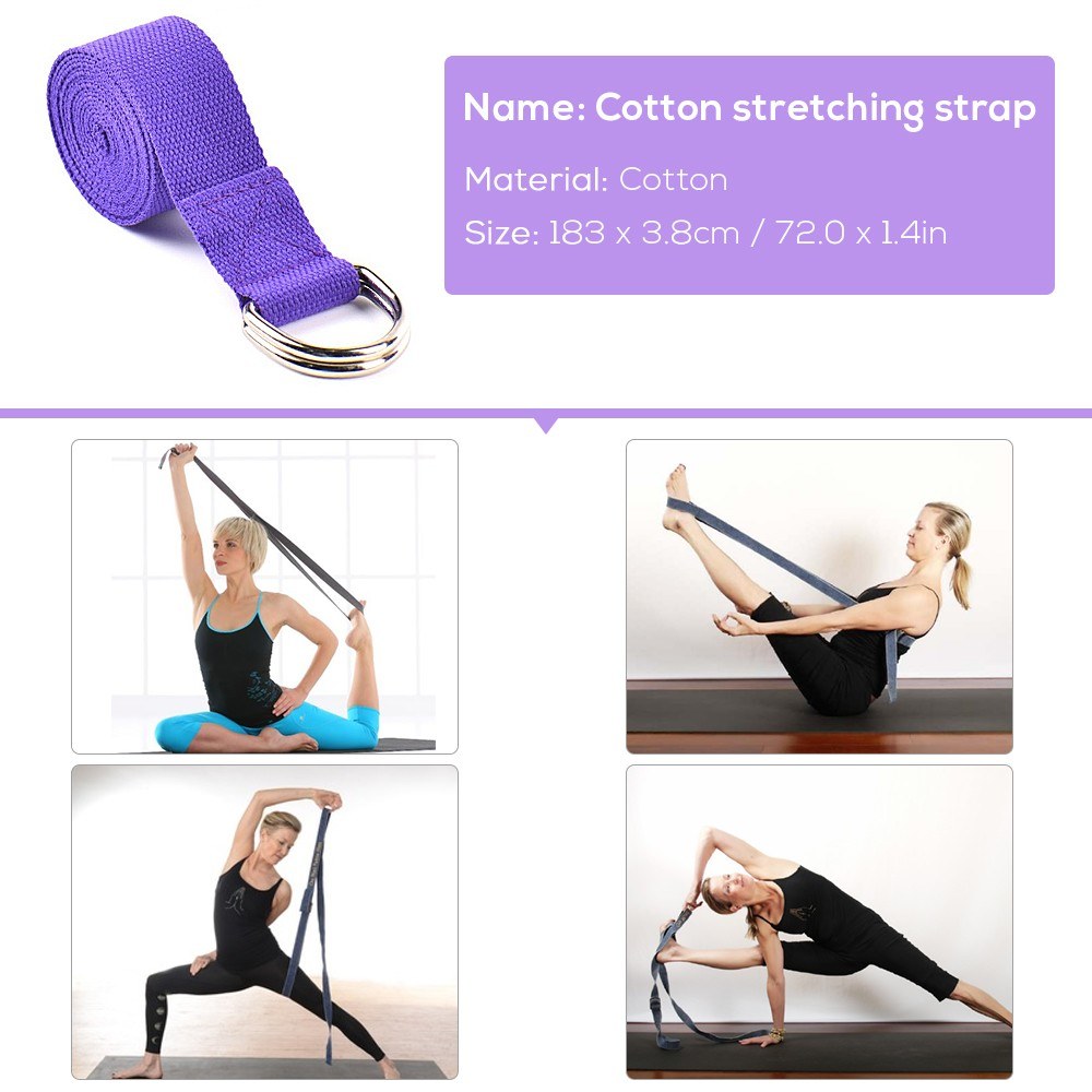 1 Set Yoga Equipment Kit Pilates Ring Yoga Cotton Strap Resistance Loop Band Stretching Strap Set