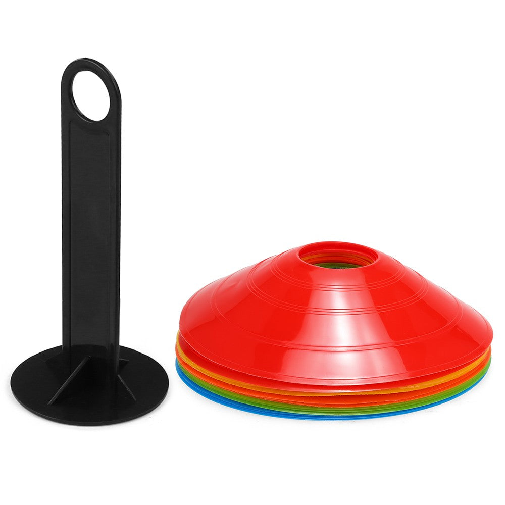 15PCS/Pack Agility Disc Cone Set Multi Sport Training Space Cones with Plastic Stand Holder for Soccer Football Ball Game Disc Mini Training Cones Field Markers