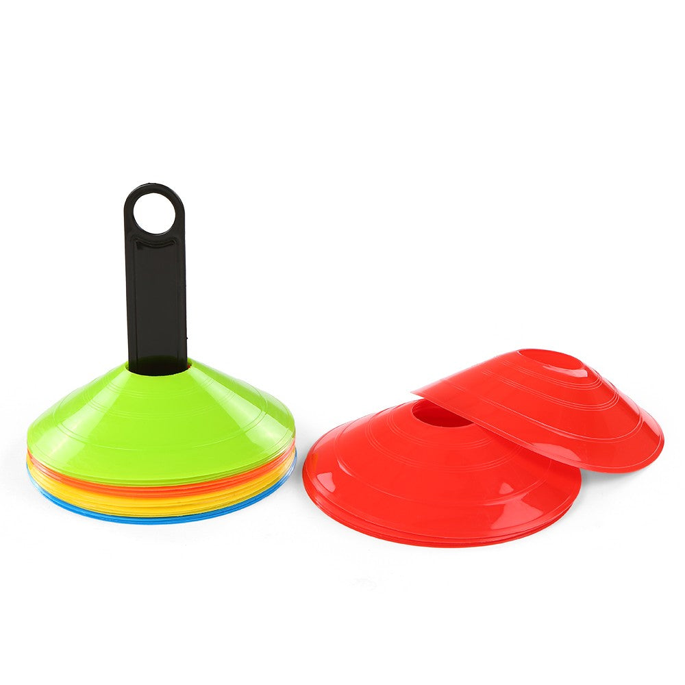 15PCS/Pack Agility Disc Cone Set Multi Sport Training Space Cones with Plastic Stand Holder for Soccer Football Ball Game Disc Mini Training Cones Field Markers