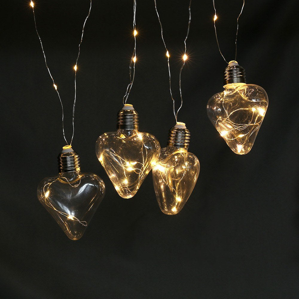 10 Loving Hearts 100-LED Decorative Lamp String Lights with Copper Wire Cell Case