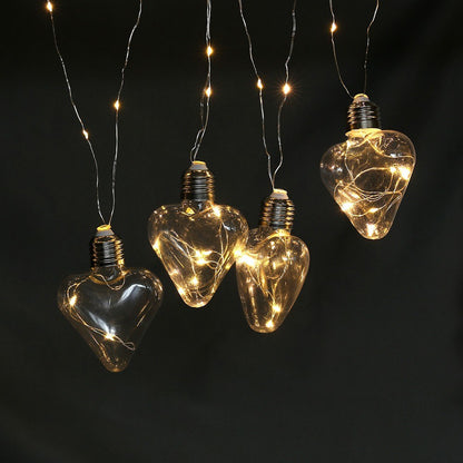 10 Loving Hearts 100-LED Decorative Lamp String Lights with Copper Wire Cell Case