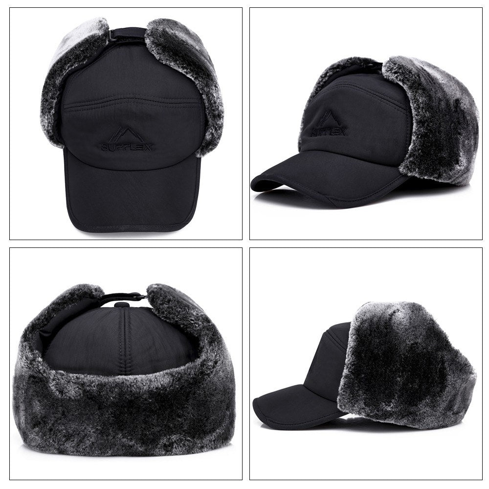 SUPPLEX Winter Warm Hat with Detachable Mask Full Face Outdoor Windproof Hat Baseball Cap