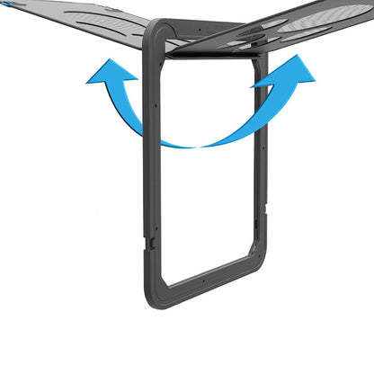 Pet Screen Door Self-Closing Durable Magnetic Flap Screen Automatic Lockable Black Door for Small Cat Kitten Puppy