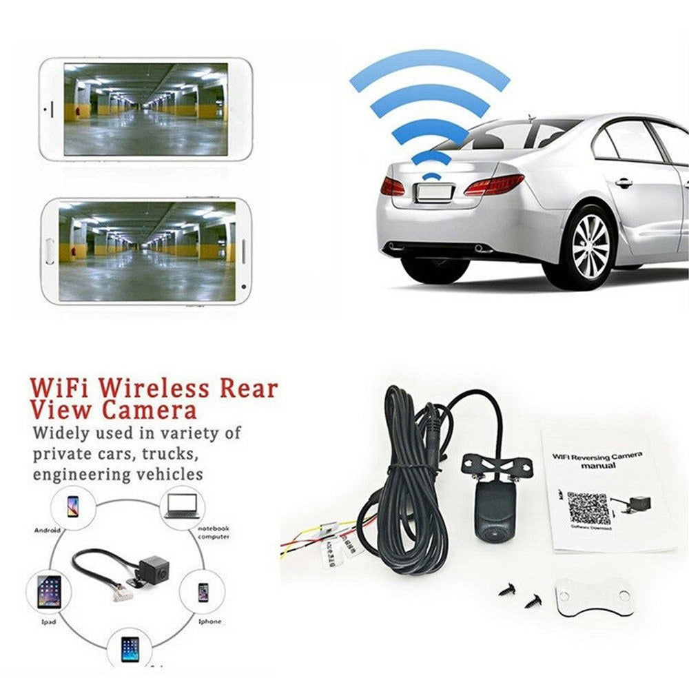 Wireless WiFi Backup Camera HD WIFI Rear View Camera with Night Vision for Car