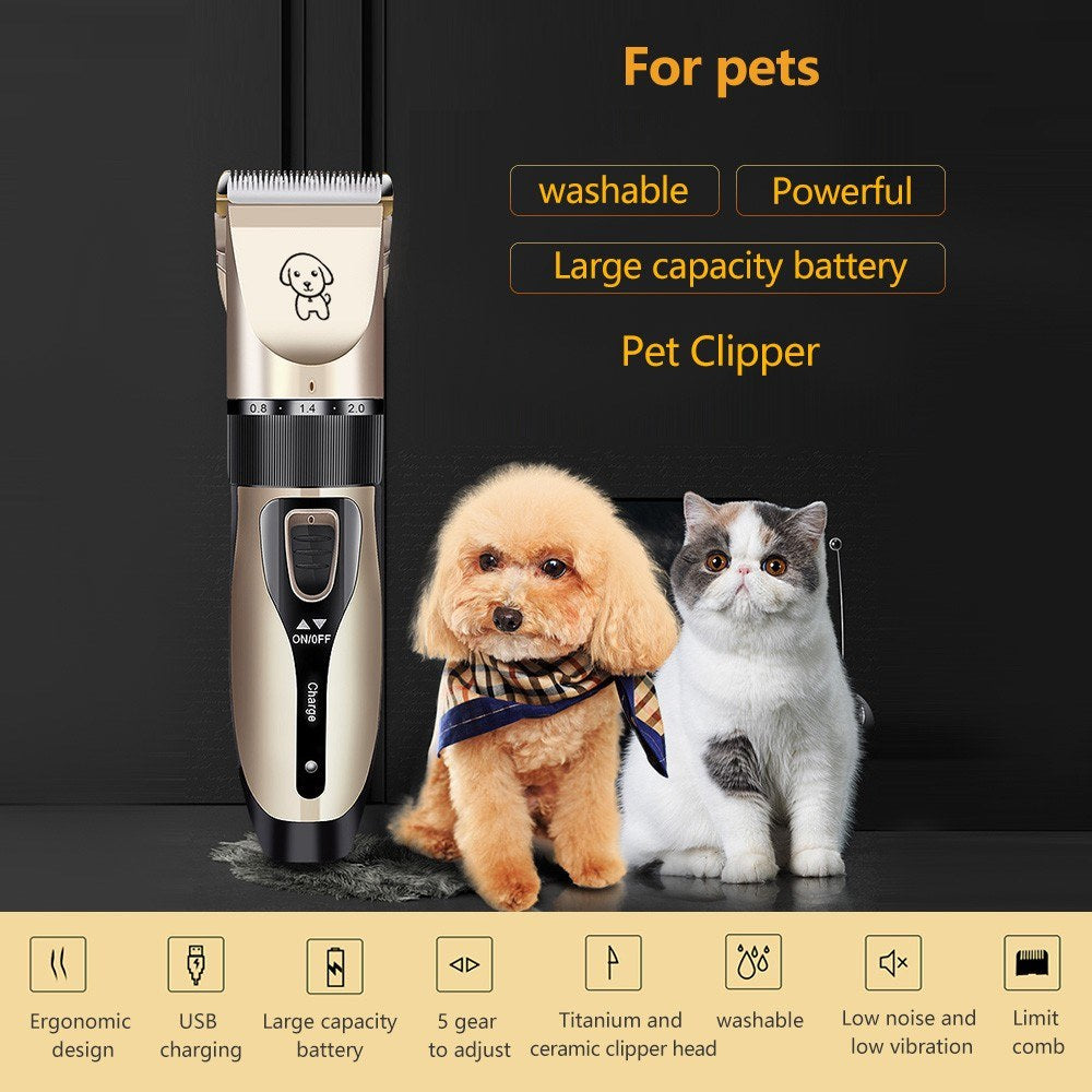 Pet Grooming Hair Clipper USB Rechargeable Shavers Hair Cutter Dog Cat Rabbit Hair Trimmer Cutter Baby Hair Clipper