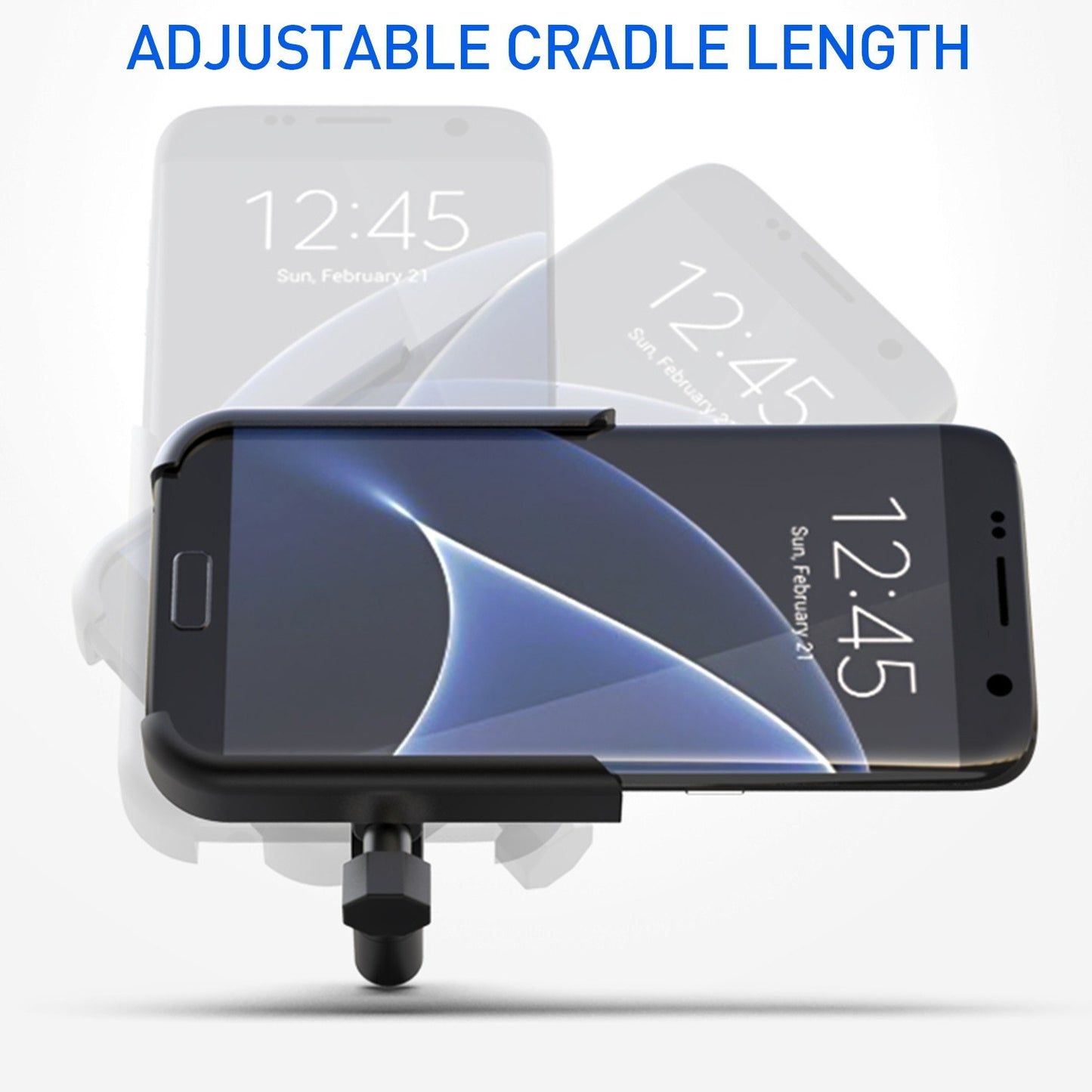 Anti-slip Motorcycle Bicycle Adjustable Mount Aluminum Bike Handlebar Mobile Phone Holder Handlebar Clip Stand for Mobile Phone 4-6.5inch