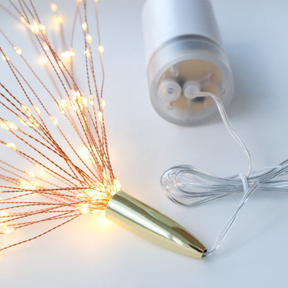 200LEDs Fairy Lights Fireworks Shaped Decorative Hanging String Lights 8 Lights Modes Copper Wire Lights Bulbs