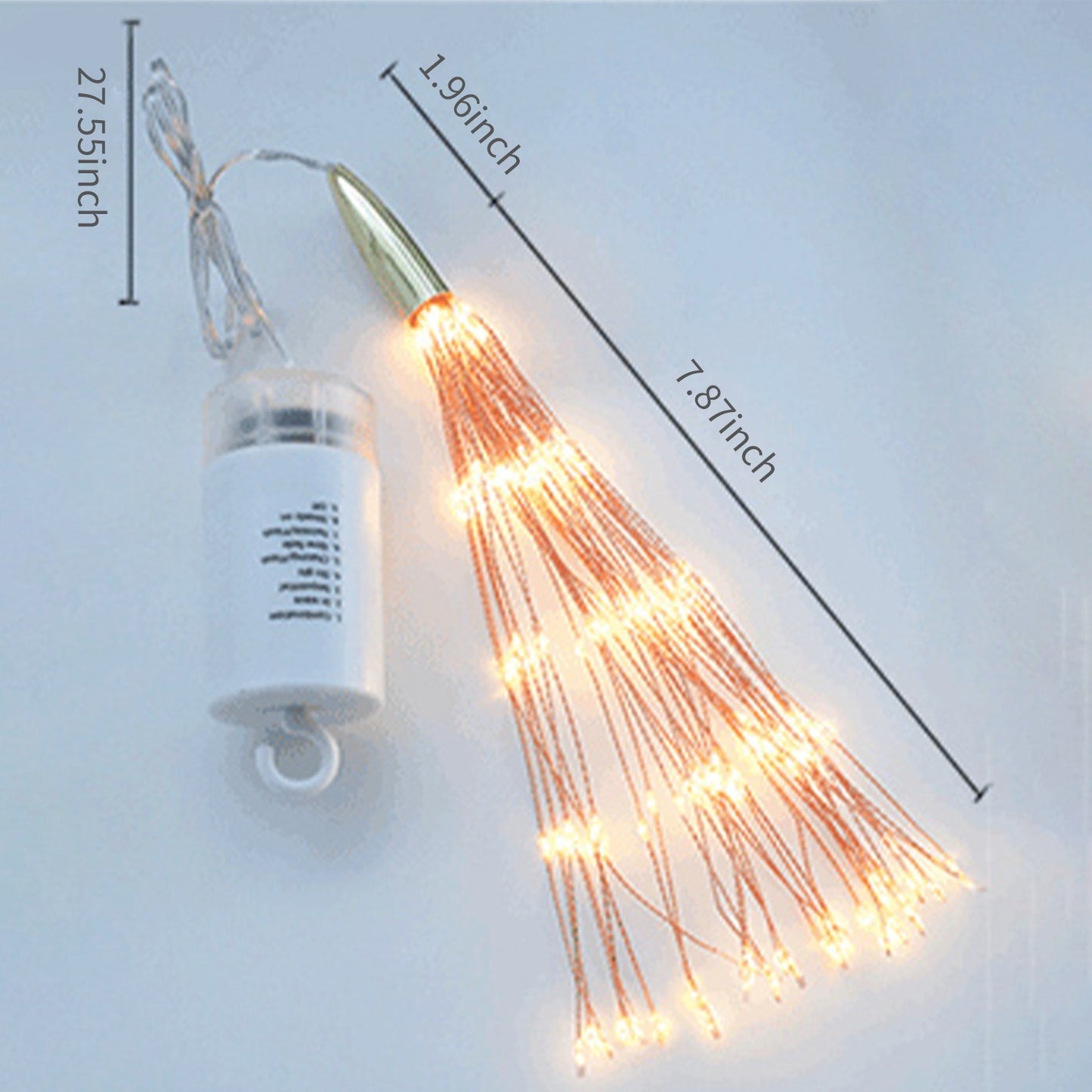 200LEDs Fairy Lights Fireworks Shaped Decorative Hanging String Lights 8 Lights Modes Copper Wire Lights Bulbs