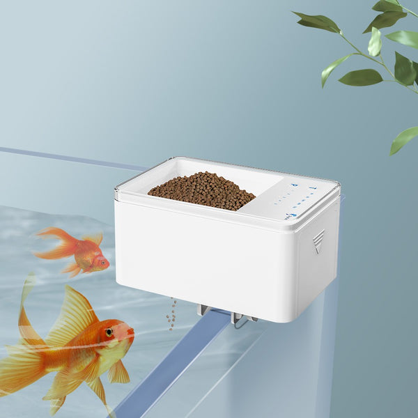 Automatic Fish Feeder Smart Digital Fish Food Dispenser Timer Fish Feeder 70ml Battery Operated Auto Feeding for Fish Tanks and Aquariums