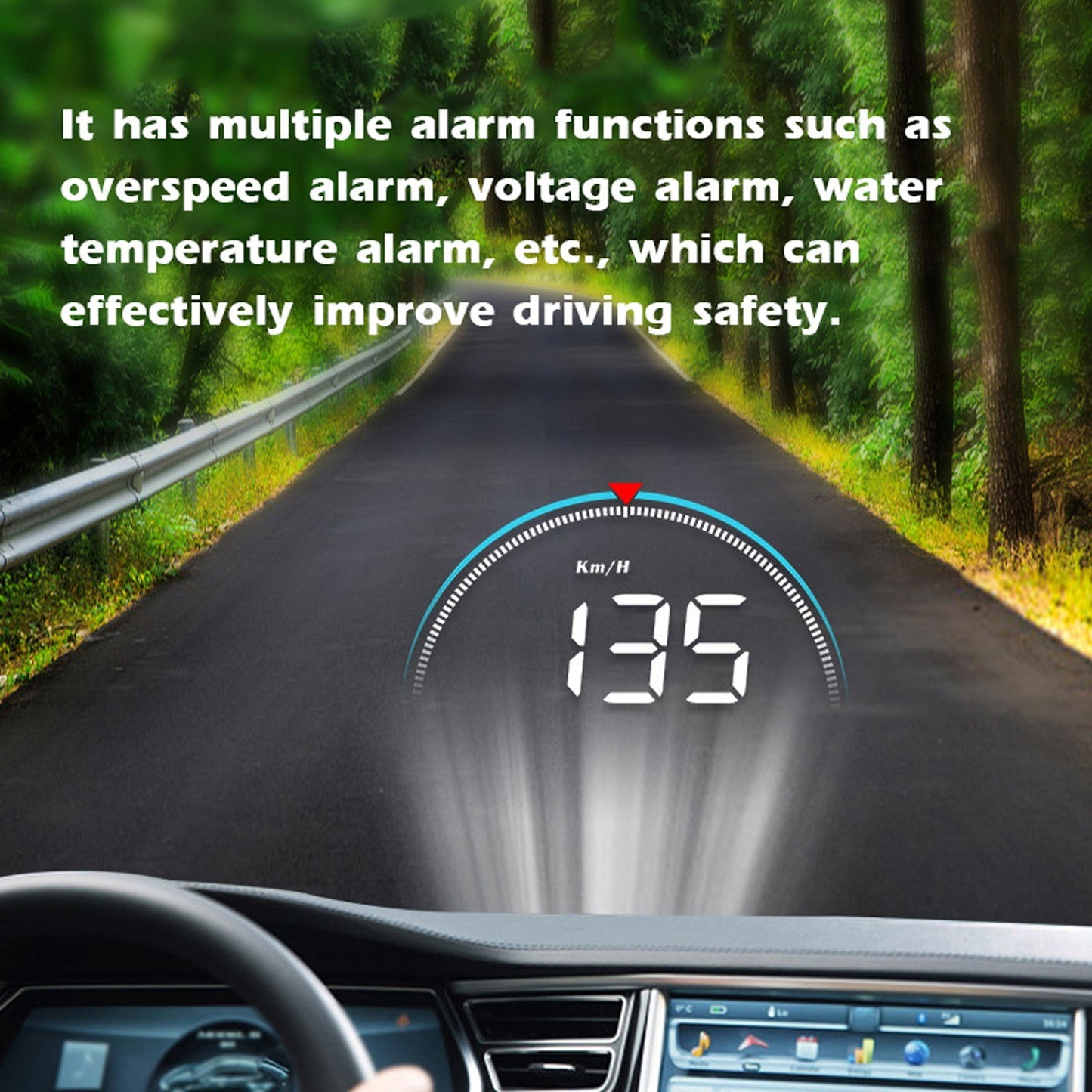 Intelligent Heads Up Display High Definition Refitted Speedometer [CE/RoSH Certified] for Automobile Vehicle Heads Up Display Car Digital Speedometer